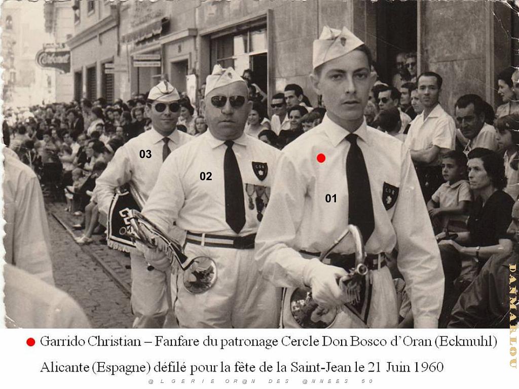PATRONAGE ORAN D ECKMUHL LE CERCLE DON BOSCO 1960  (3) LA FANFARE EN ESPAGNE.JPG